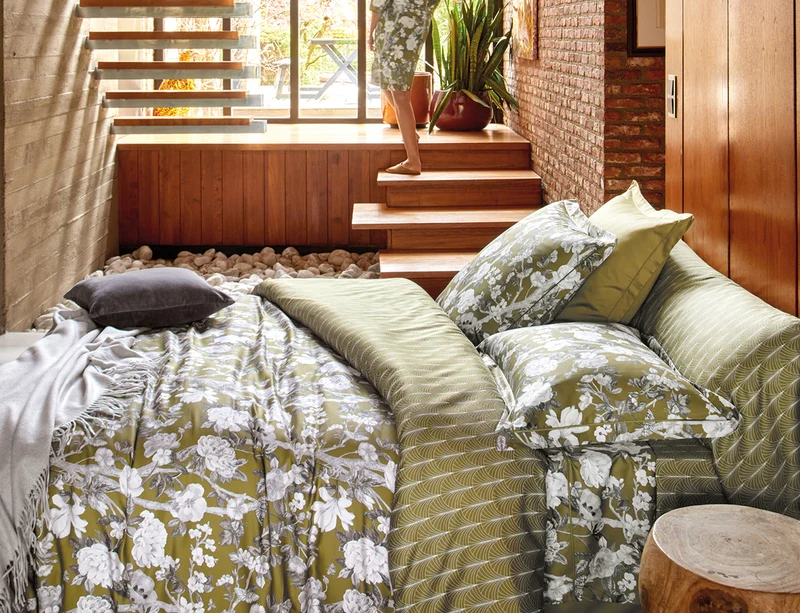 Taie d'oreiller Satin de coton - IMPERIAL Olive