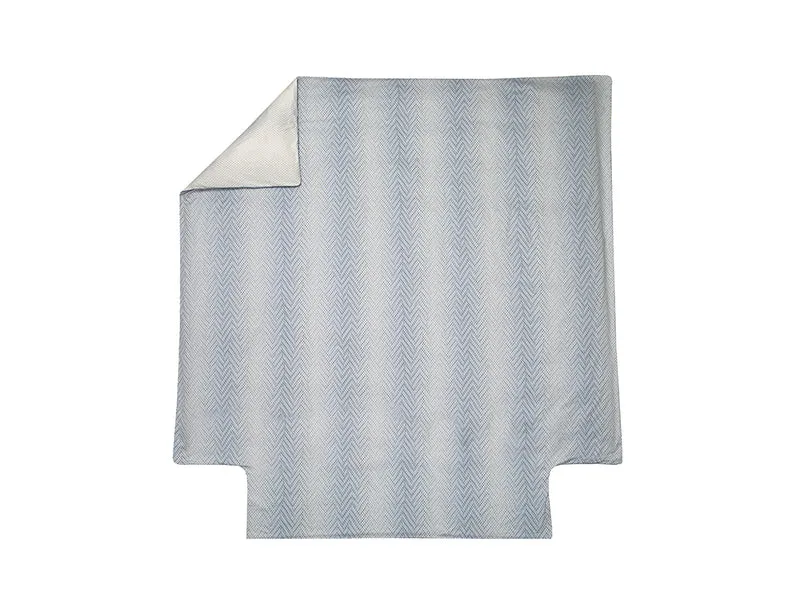 Housse de couette Satin de coton - GRAVITY Bleu Céleste