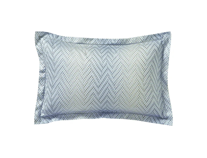 Taie d'oreiller Satin de coton - GRAVITY Bleu Céleste