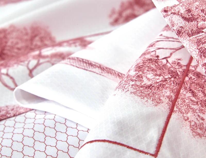PROMENADE Bois de Rose - Percale de coton