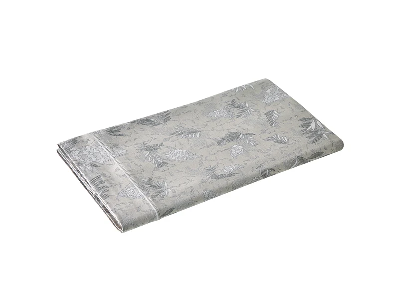 LUPINS Argenté - Satin jacquard
