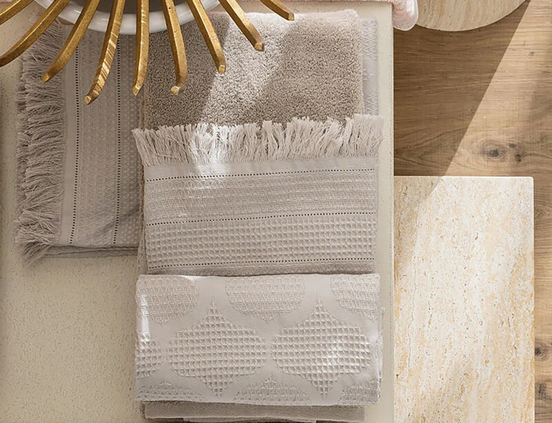 Serviettes de toilette Coton - HERA Argile