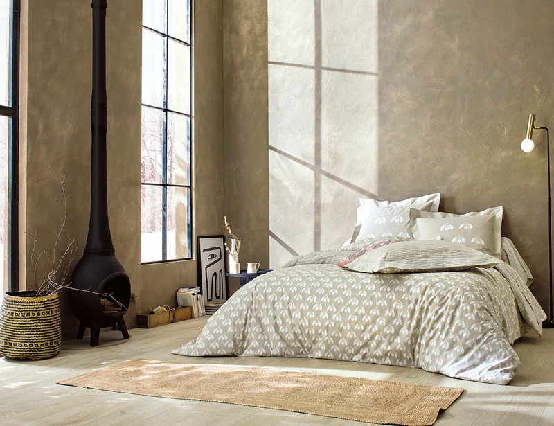 Taie de traversin Percale de coton - SNOWDROP Lin