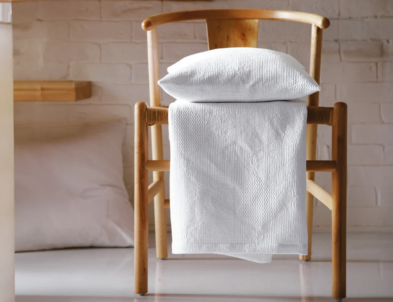Housse de coussin Coton - VERONE Blanc