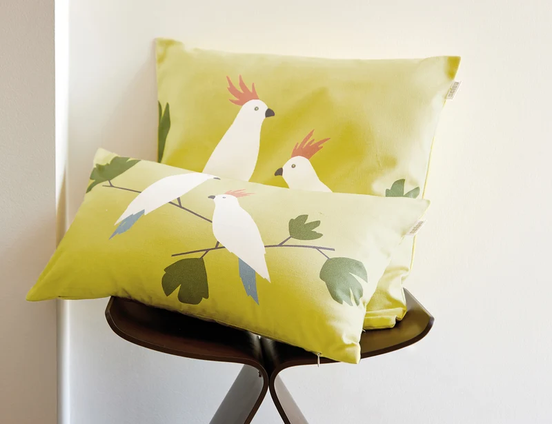 Coussins - BIRDS Lime