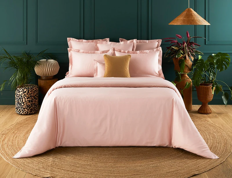 Dessus de lit matelassé Satin de coton - TRIOMPHE Poudre