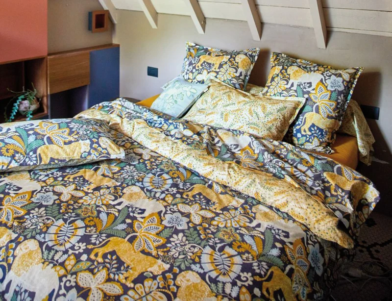 Taie de traversin Percale de coton - JUNGLE Multico