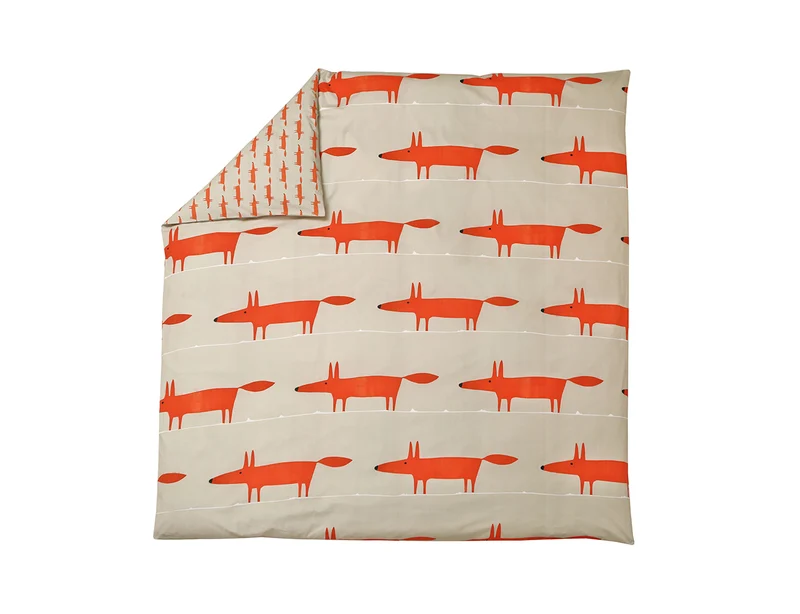 MR FOX Mandarine - Percale de coton