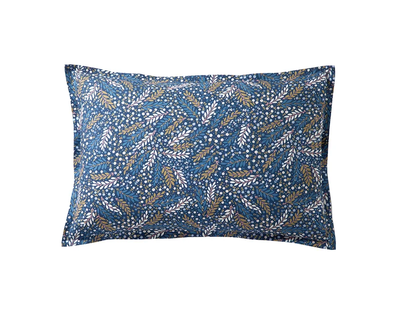 JUNGLE Indigo - Percale de coton