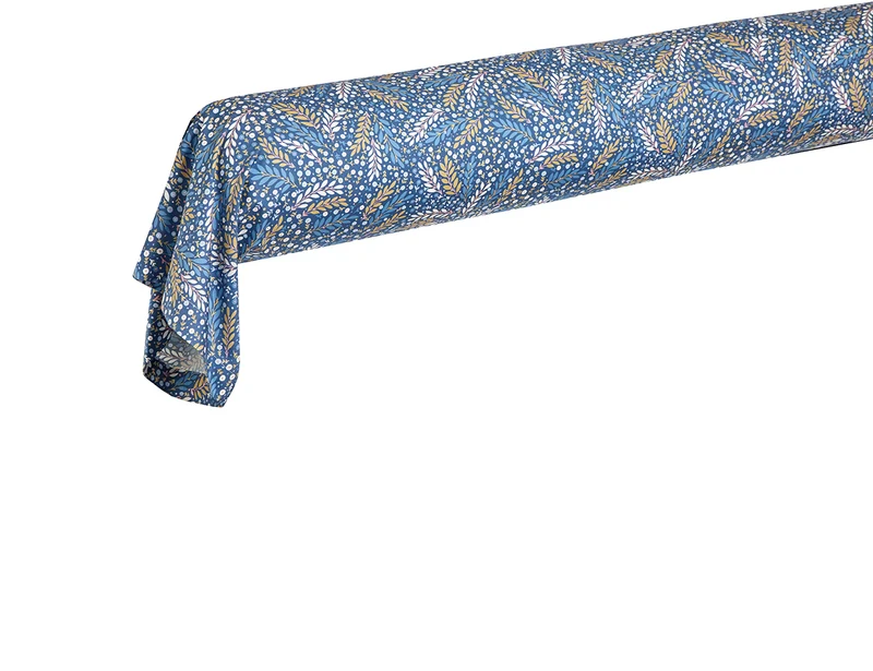 JUNGLE Indigo - Percale de coton