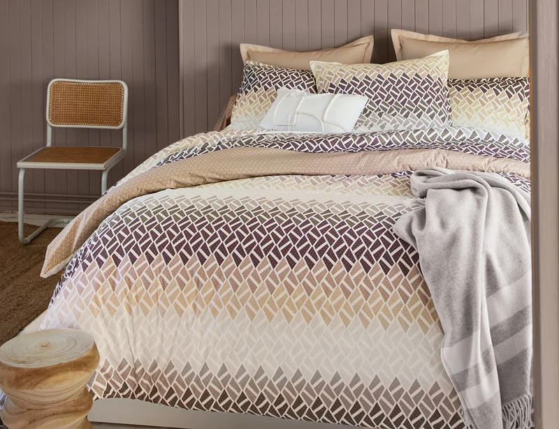Taie de traversin Percale de coton - NUANCES Grenat