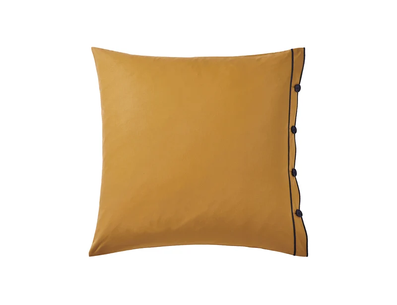 TANDEM Indigo/Fauve - Percale de coton bio