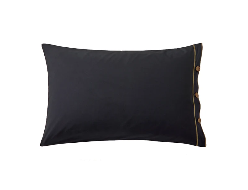 TANDEM Indigo/Fauve - Percale de coton bio