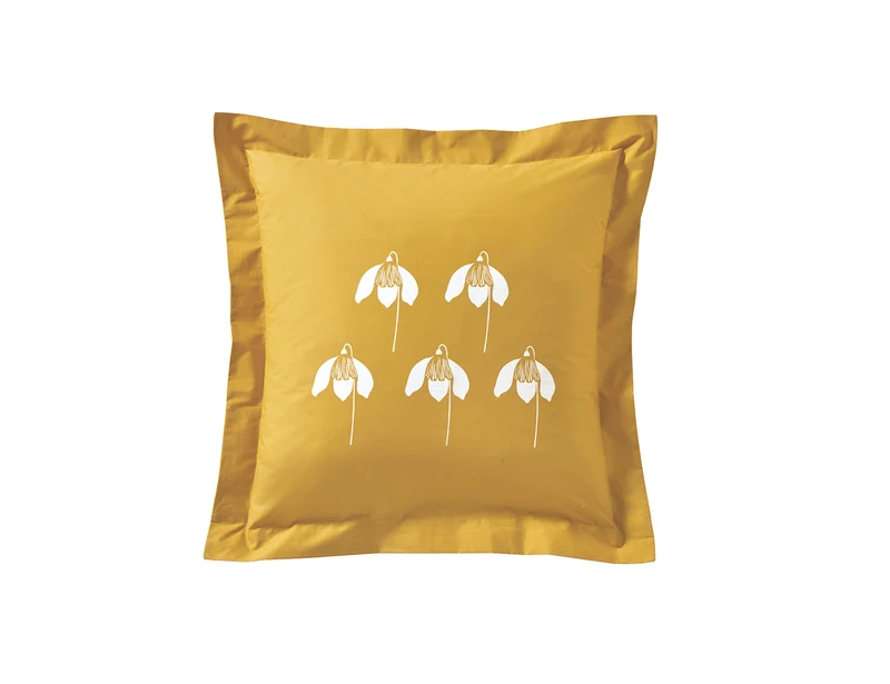 SNOWDROP Ocre - Percale de coton