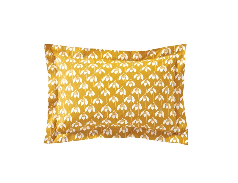 SNOWDROP Ocre - Percale de coton