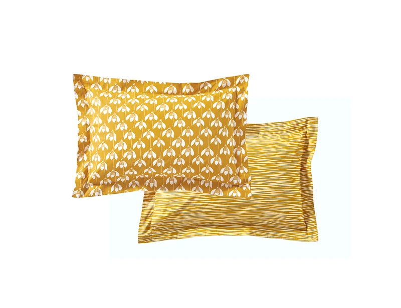 SNOWDROP Ocre - Percale de coton