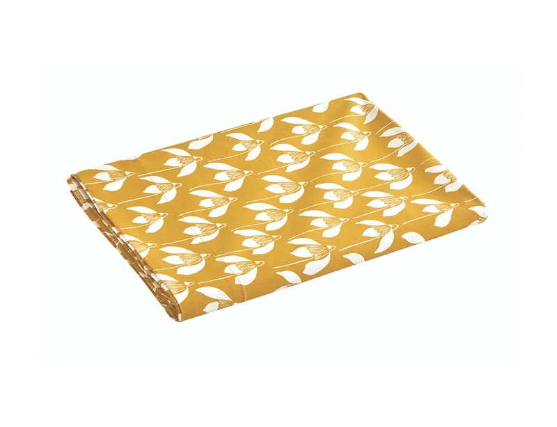 SNOWDROP Ocre - Percale de coton