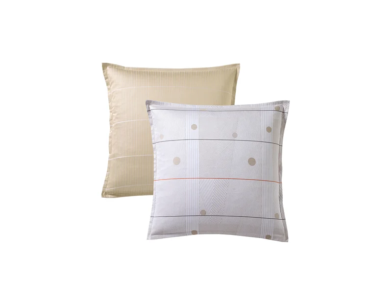 Taie d'oreiller Satin Jacquard - REGATES Chanvre