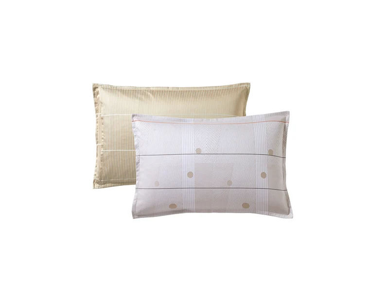 Taie d'oreiller Satin Jacquard - REGATES Chanvre