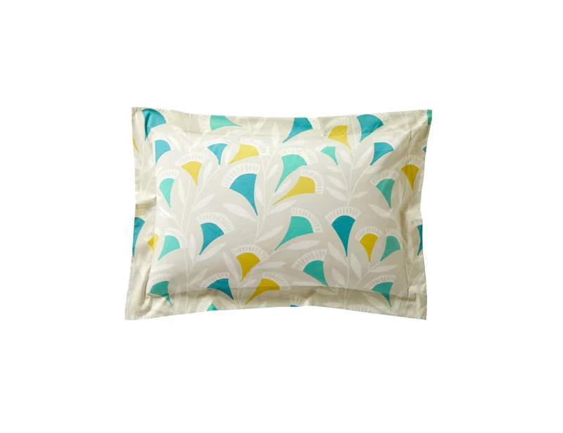 Taie d'oreiller Percale de coton - NOUKKU Flore Tilleul