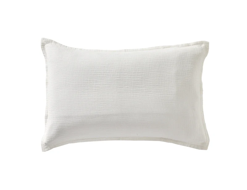 Taie d'oreiller Gaze de coton - COSY Craie