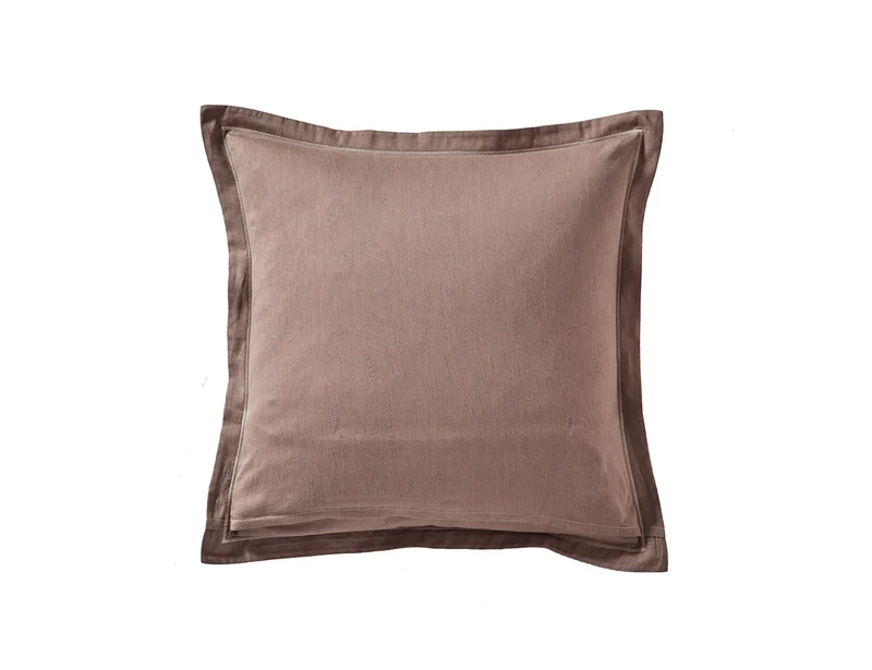 Taie d'oreiller Satin Jacquard - BOTANIQUE Poudre