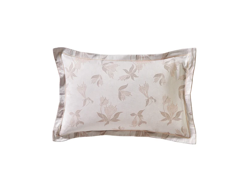 Taie d'oreiller Satin Jacquard - BOTANIQUE Poudre