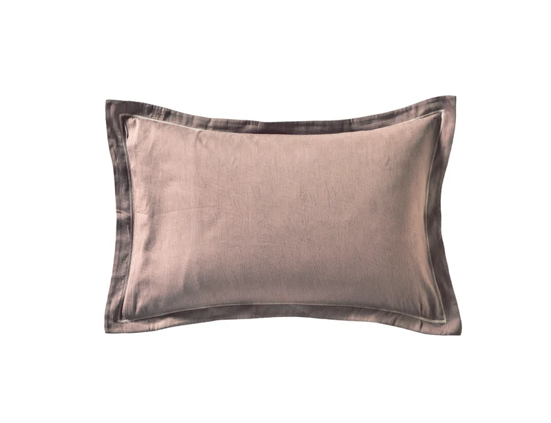 Taie d'oreiller Satin Jacquard - BOTANIQUE Poudre