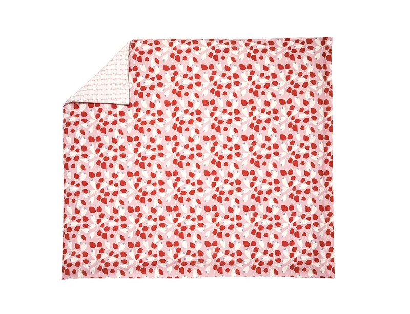 Housse de couette Percale de coton - GARDEN coquelicot