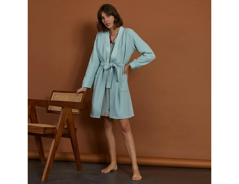 Peignoir court Eclat Vert de Gris