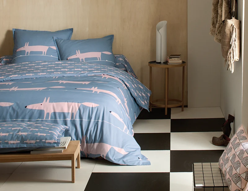 Housse de couette Percale de coton - MR FOX Denim