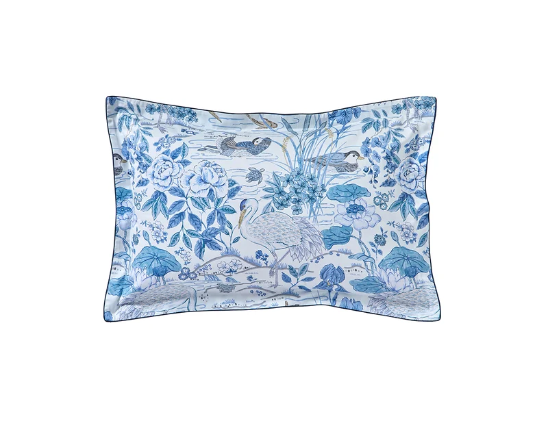 WATER GARDEN Bleu - Satin de coton