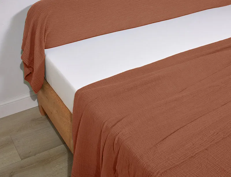 Drap plat Gaze de coton - COSY Tomette