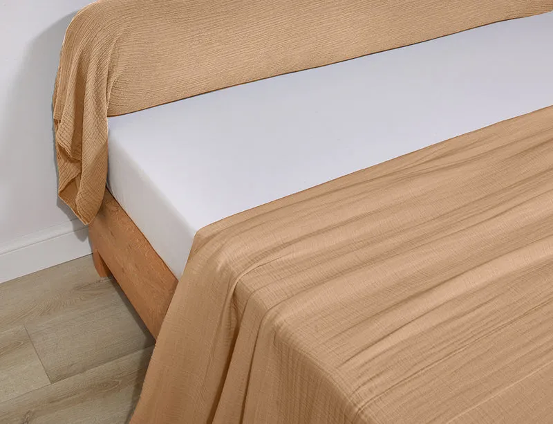 Drap plat Gaze de coton - COSY Savane