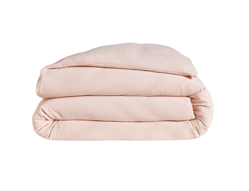 Housse de couette Gaze de coton - COSY Rose Thé