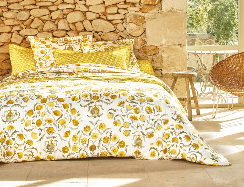 Taie de traversin - JARDIN ORIENTAL Miel