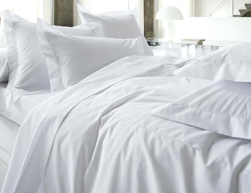 Housse de couette Percale de coton - MARQUISE Blanc