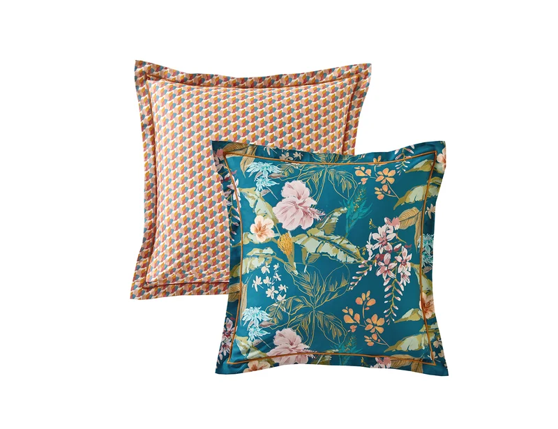 BORA BORA Bleu Paon - Satin de coton