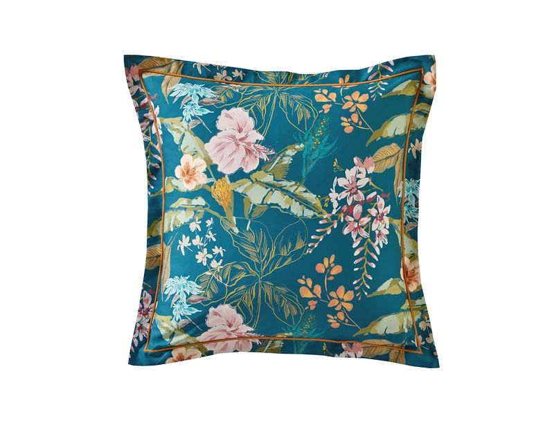 BORA BORA Bleu Paon - Satin de coton