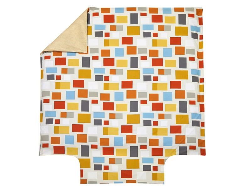 BLOCKS Ocre - Percale de coton