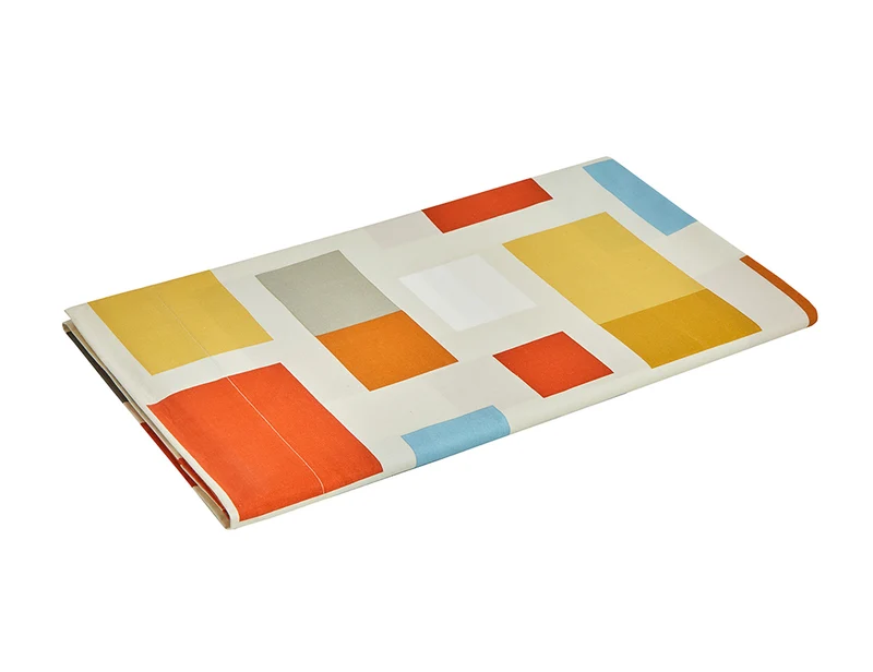 BLOCKS Ocre - Percale de coton