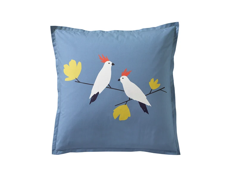 LOVE BIRDS Denim - Percale de coton