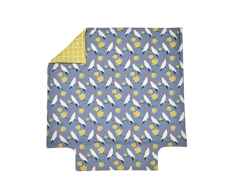 LOVE BIRDS Denim - Percale de coton