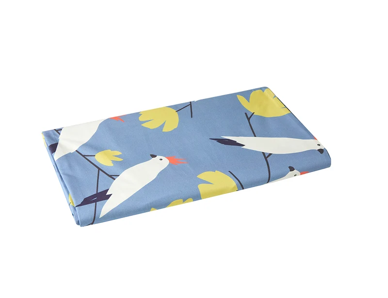 LOVE BIRDS Denim - Percale de coton