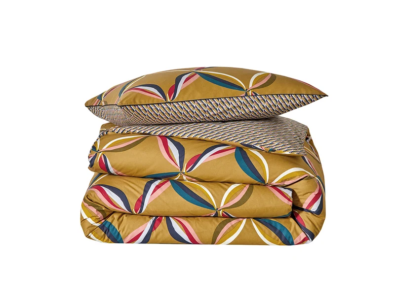 CINETIQUE Ocre - Percale de coton