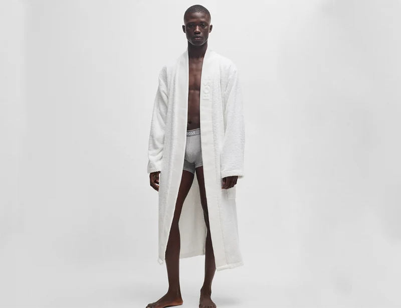 Peignoir Kimono Coton 450g - PLAIN Blanc