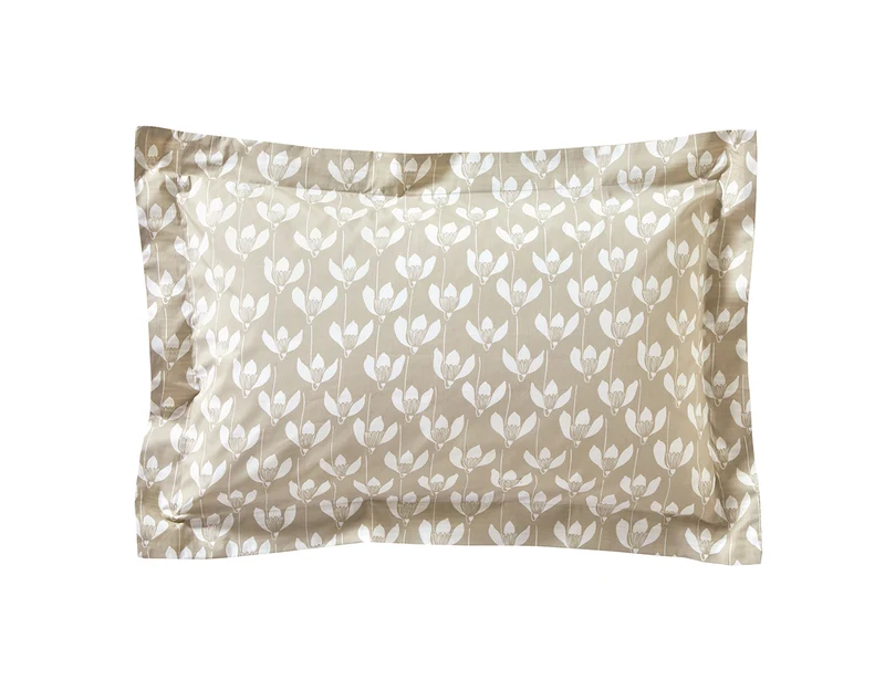 Taie d'oreiller Percale de coton - SNOWDROP Lin