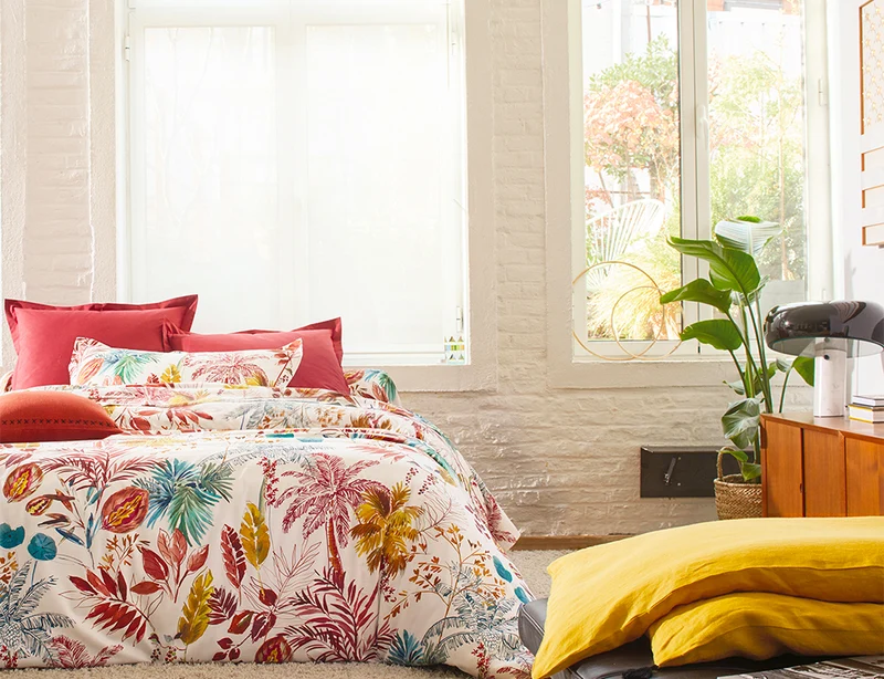 Housse de couette Satin de coton - PALMERAIE Tomette