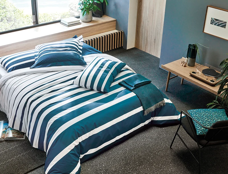 Taie d'oreiller Grand Large Bleu Paon