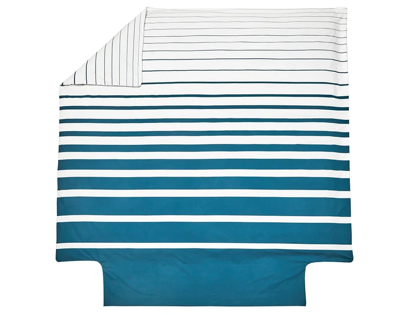 GRAND LARGE Bleu paon - Percale de coton